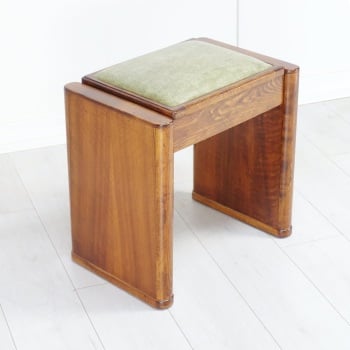 Art Deco Mini Eavestaff Piano stool in Walnut 1930's SOLD