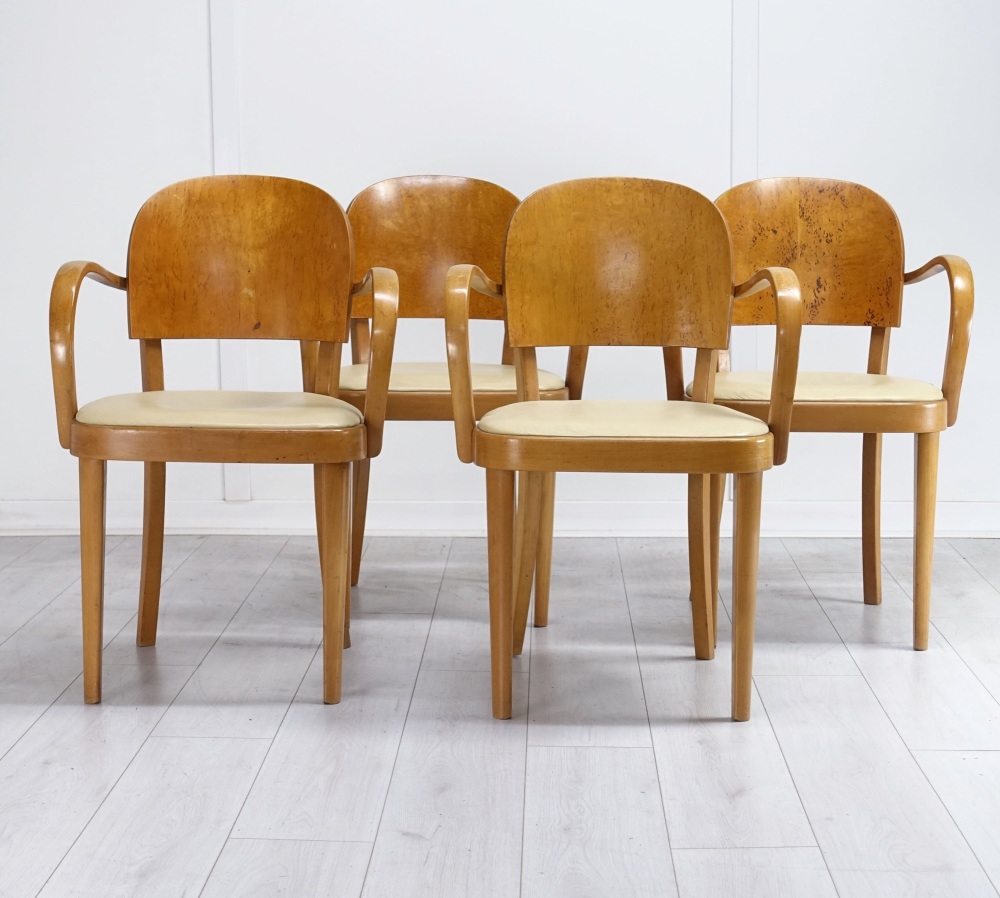 Set of 4 Art Deco Dining Chairs J&J.Kohn 1930's