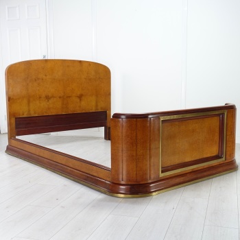 Art Deco Double Bed in Amboyna French 1930's RESERVED.