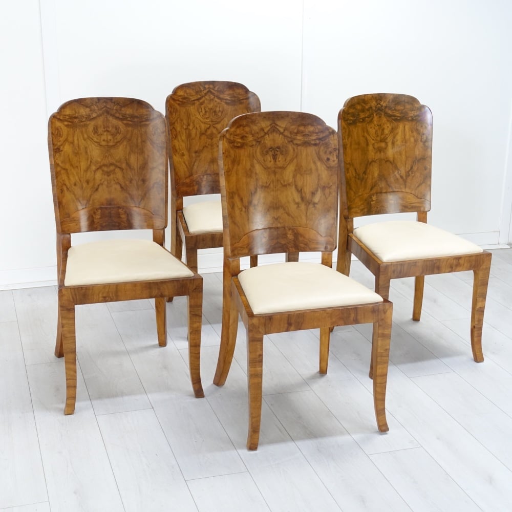 Art Deco Set of 4 Dining Chairs 1930's.