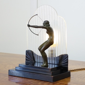 Diana The Huntress Art Deco Figure lamp 1930’s.RESERVED.
