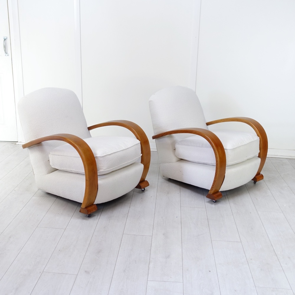 A Pair of Art Deco Armchars chairs 1930's