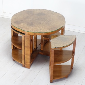 Art Deco Nest of Five Tables by  Epstein 1930’s