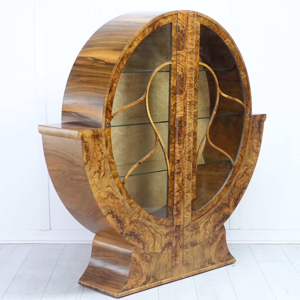 round display Art Deco  cabinet 