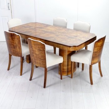 Art Deco cloud Dining suite by H&L Epstein 1930's