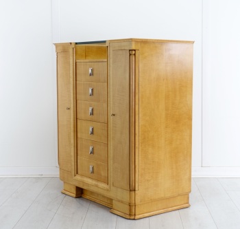Art Deco Dressing Chest in Satin Birch by Alister Maynard and Betty Joel Circa 1938 RESERVED