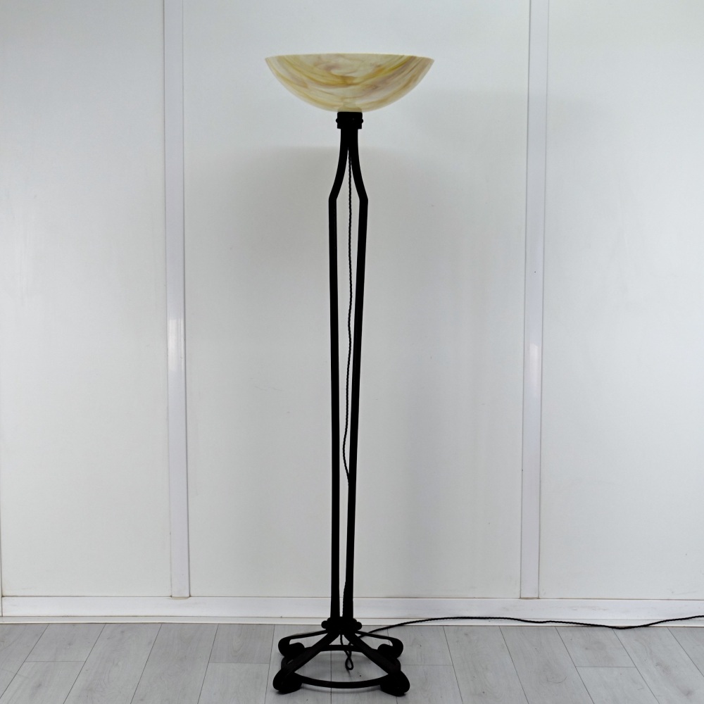 Art Deco Wrought Iron Floor Lamp French 1930’s.