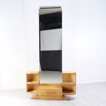 Art Deco Floor mirror in Maple French 1930’s