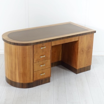 Art Deco Modernist  Desk in Walnut 1930's.SOLD