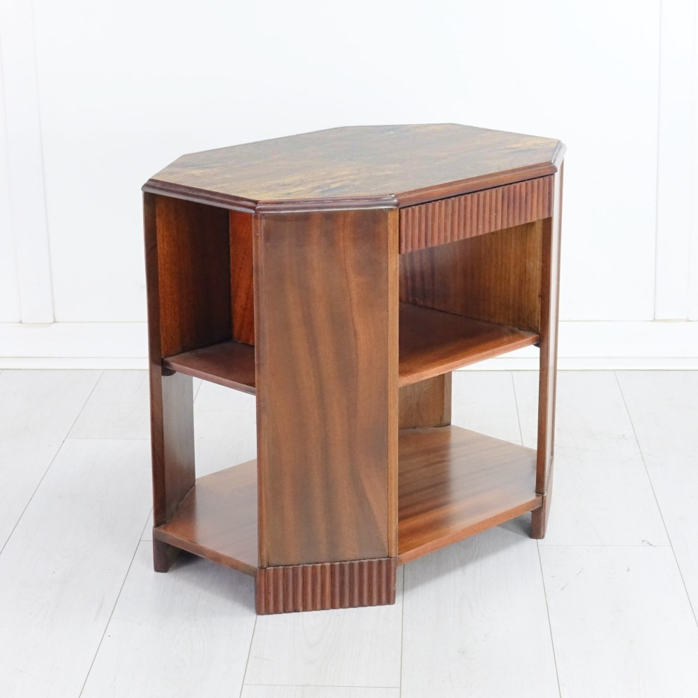 Art Deco Book/centre Table in Walnut and Mahogany 1930’s