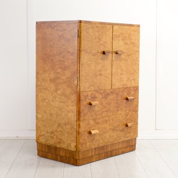 Art Deco Cupboard on Chest of draws C1930.