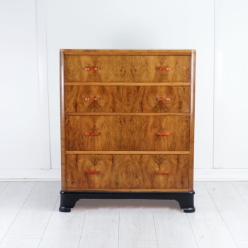 Art Deco Chest of Drawers – Walnut, 1930s