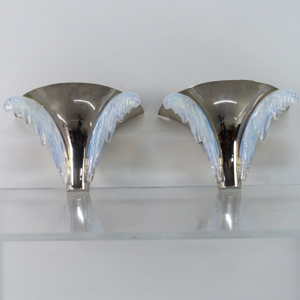 Pair of Art Deco Wall Lights by Henri Petitot & Ezan — 1930s