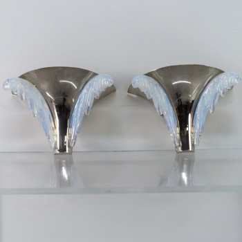 Pair of Art Deco Wall Lights by Henri Petitot & Ezan — 1930s