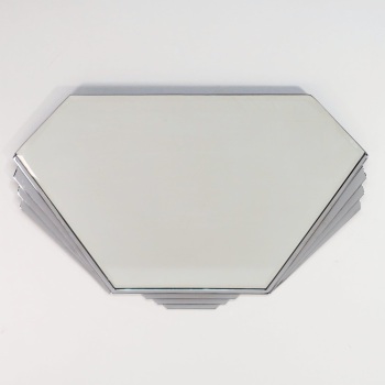 Art Deco Wall Mirror — Chrome-Plated Frame, English c.1930