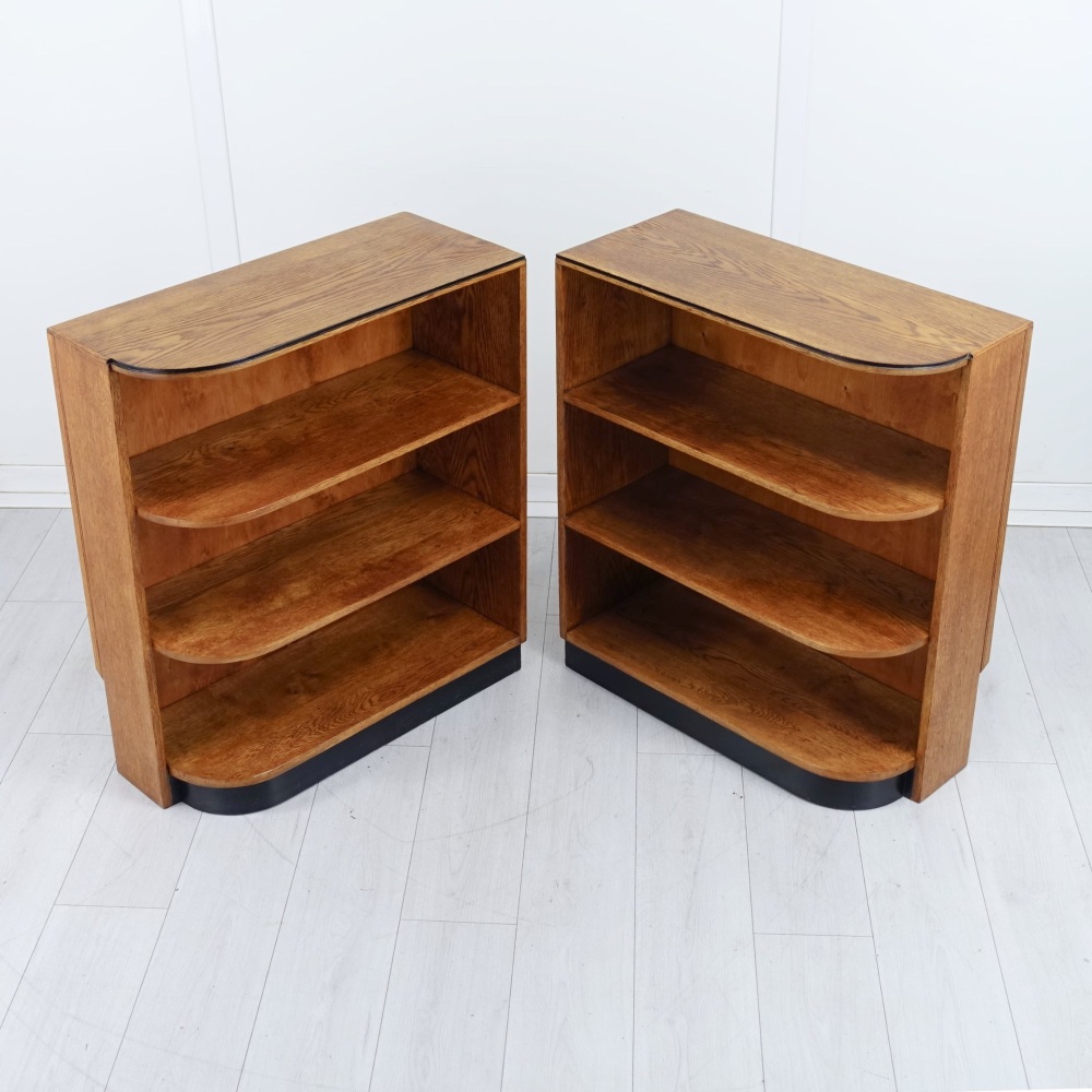 Pair of Art Deco Modernist Bookcases  Stands—  Circa 1930