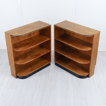 Pair of Art Deco Modernist Bookcases  &mdash; English Circa 1930