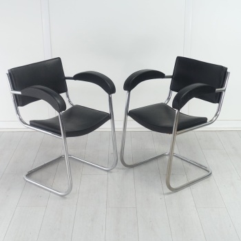 Pair of Modernist BBC Studio Armchairs by Serge Chermayeff &mdash; English c.1930s