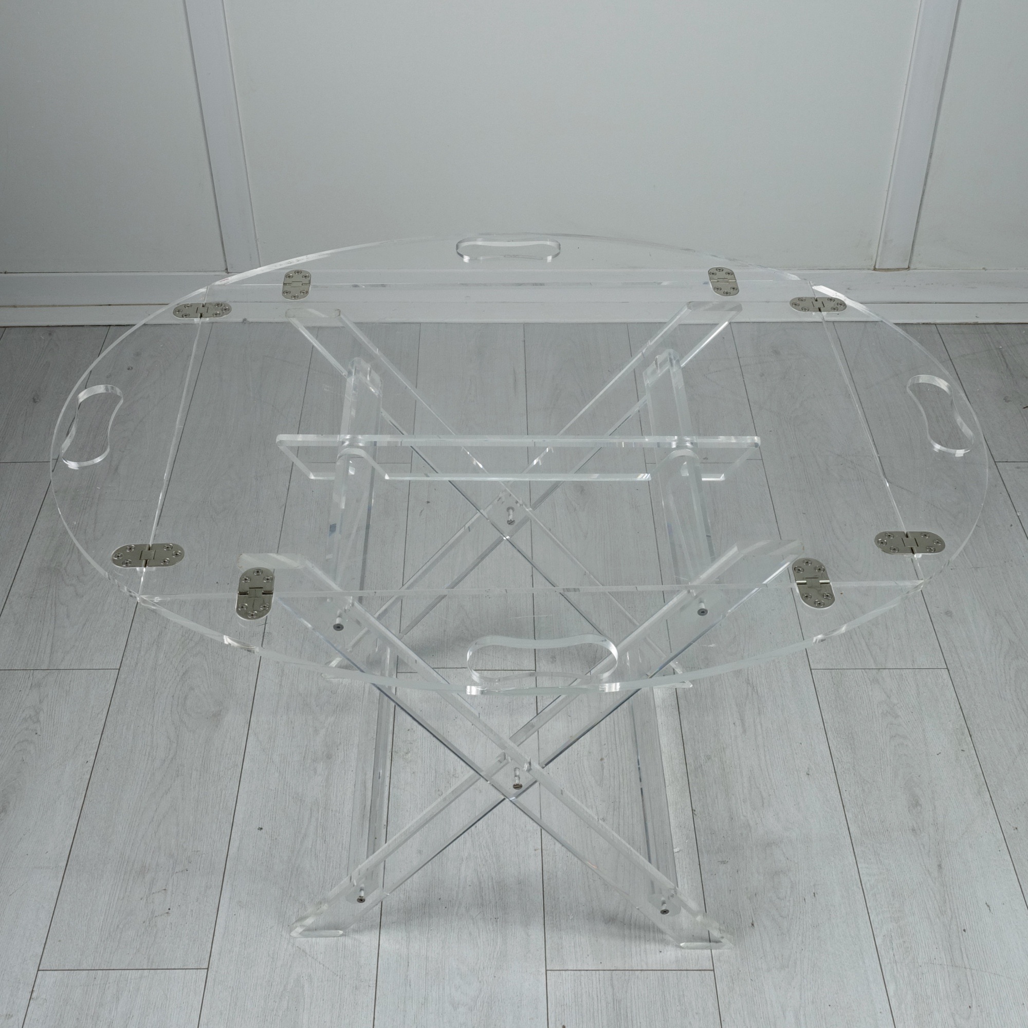 1970s French Lucite Folding Butler’s Tray Table RESERVED