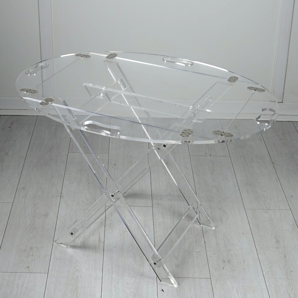 1970s French Lucite Folding Butler’s Tray Table RESERVED