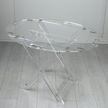 1970s French Lucite Folding Butler&rsquo;s Tray Table RESERVED