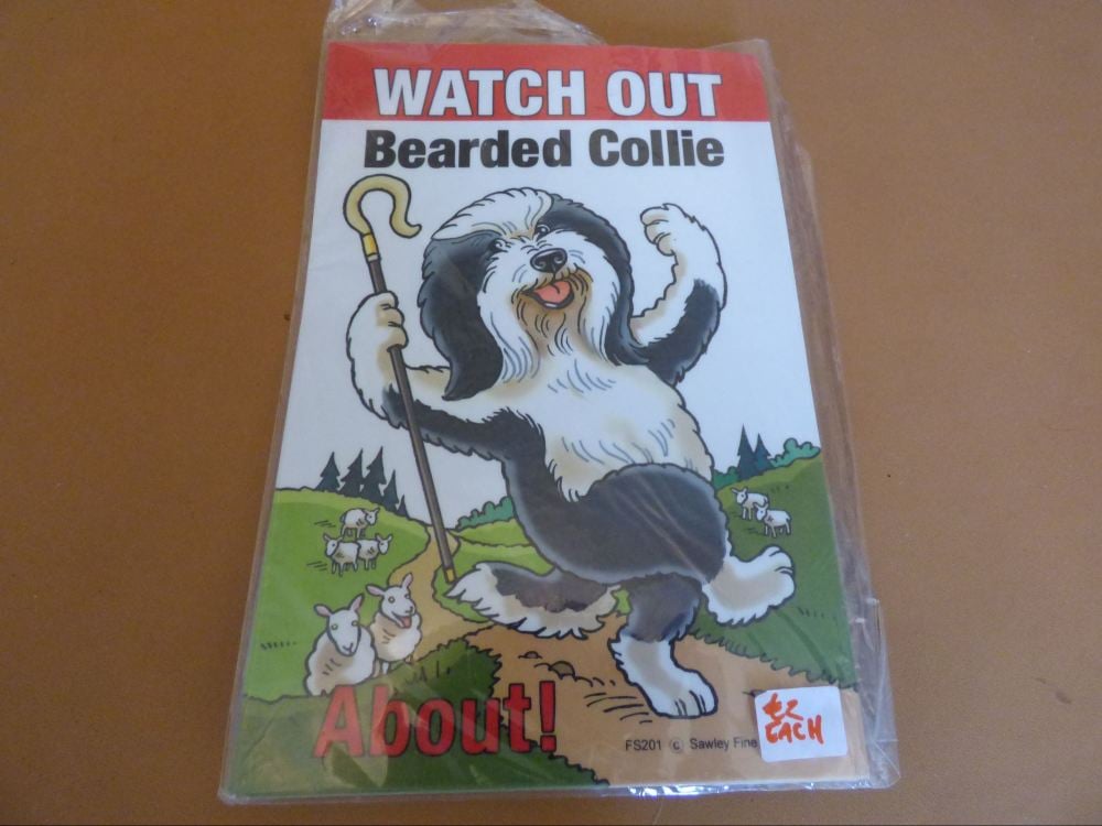 Comical Bearded Collie - Flexible Sign 