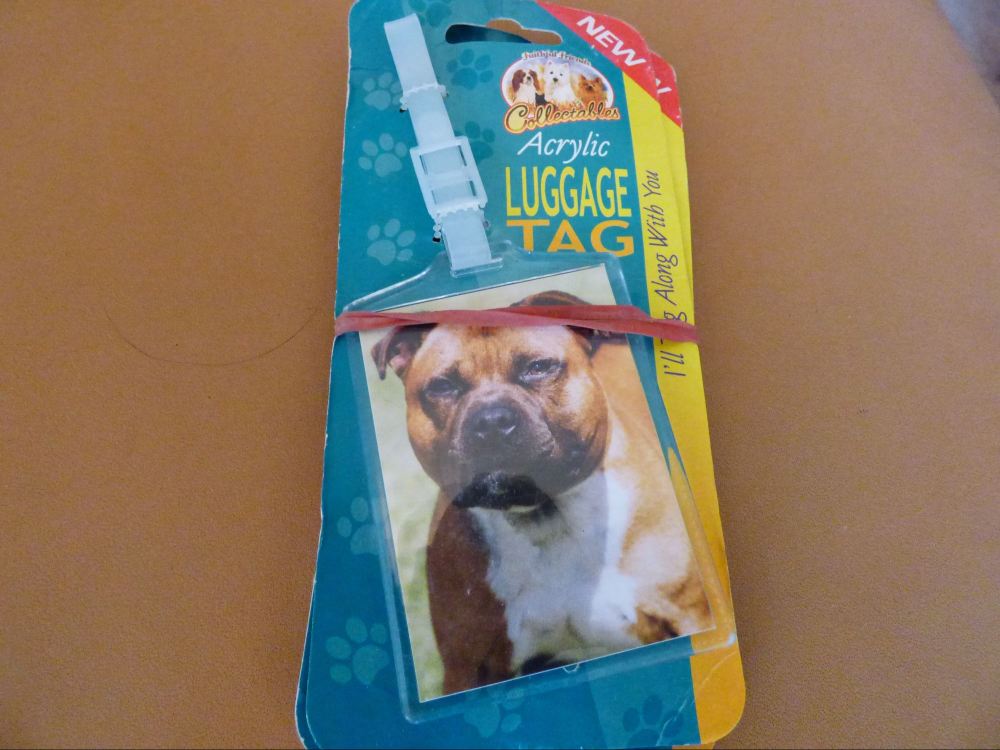 Red Staffordshire Bull Terrier - Acrylic Luggage Tag 