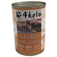Akela Grain-Free Complete Wet Working Dog Food Chicken with Goose 400g Tin