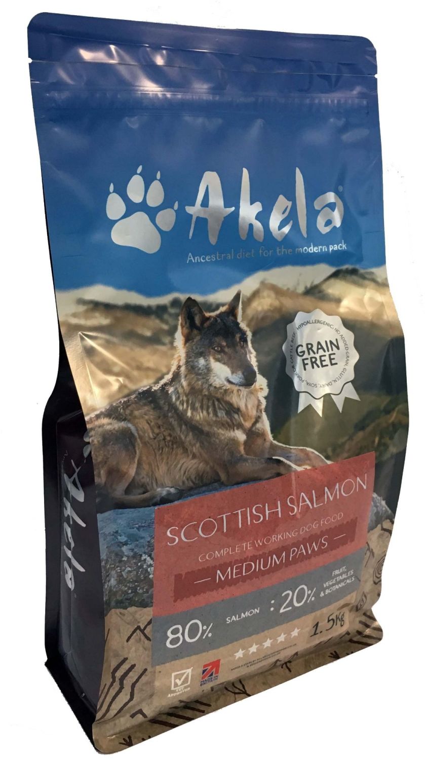 Akela 80:20 Puppy/Scottish Salmon - 1.5kg Medium Paws