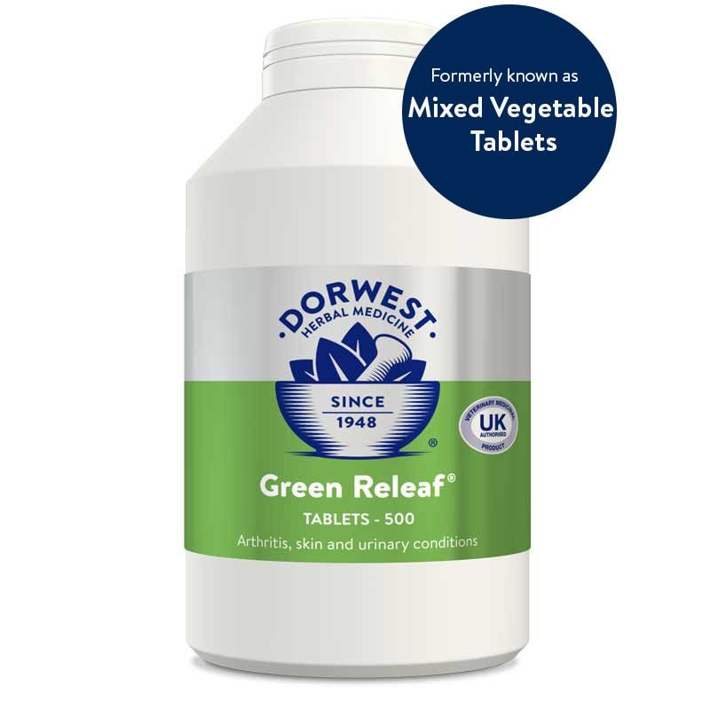 Green Releaf Tablets For Dogs And Cats for Joints, Mobility, Skin & Coat - 100