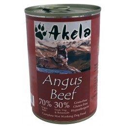 Akela Grain-Free Complete Wet Working Dog Food Angus Beef 400g Tin