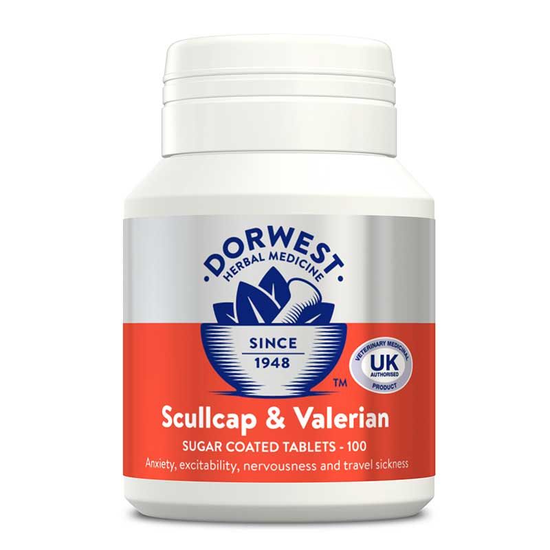 Scullcap & Valerian Tablets For Dogs And Cats for Anxiety and Behaviour - 1