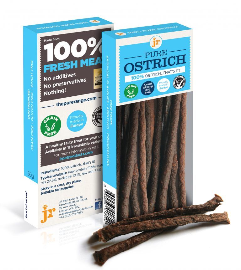 JR Pets Pure Ostrich Sticks 50gm - Super Low Fat 