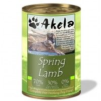 Akela Grain-Free Complete Wet Working Dog Food Spring Lamb 400g Tin
