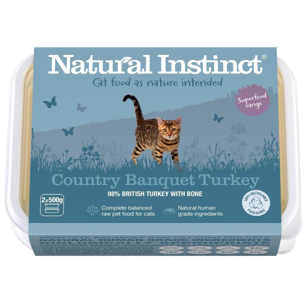 Natural Instinct Cat Fish Country Banquet 2 x 500g packs   