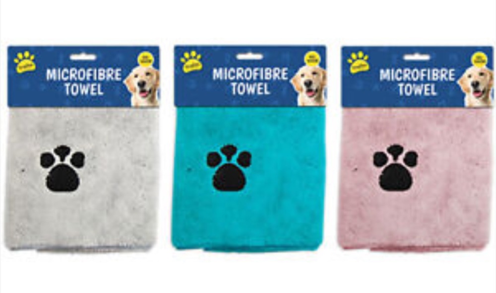 Pet Microfibre Towel - 60 x 100cm x 1 - Blue