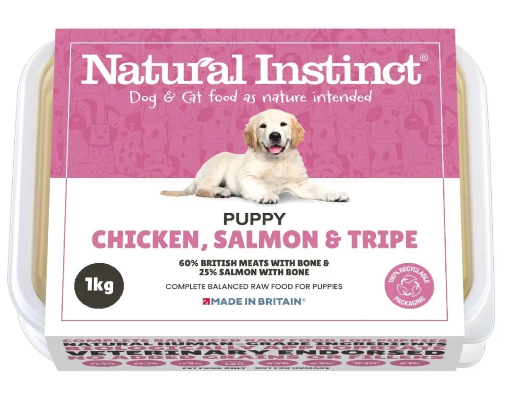 Natural Instinct Puppy Chicken, Salmon & Tripe 1 x 1kg pack    (Please contact us to order)