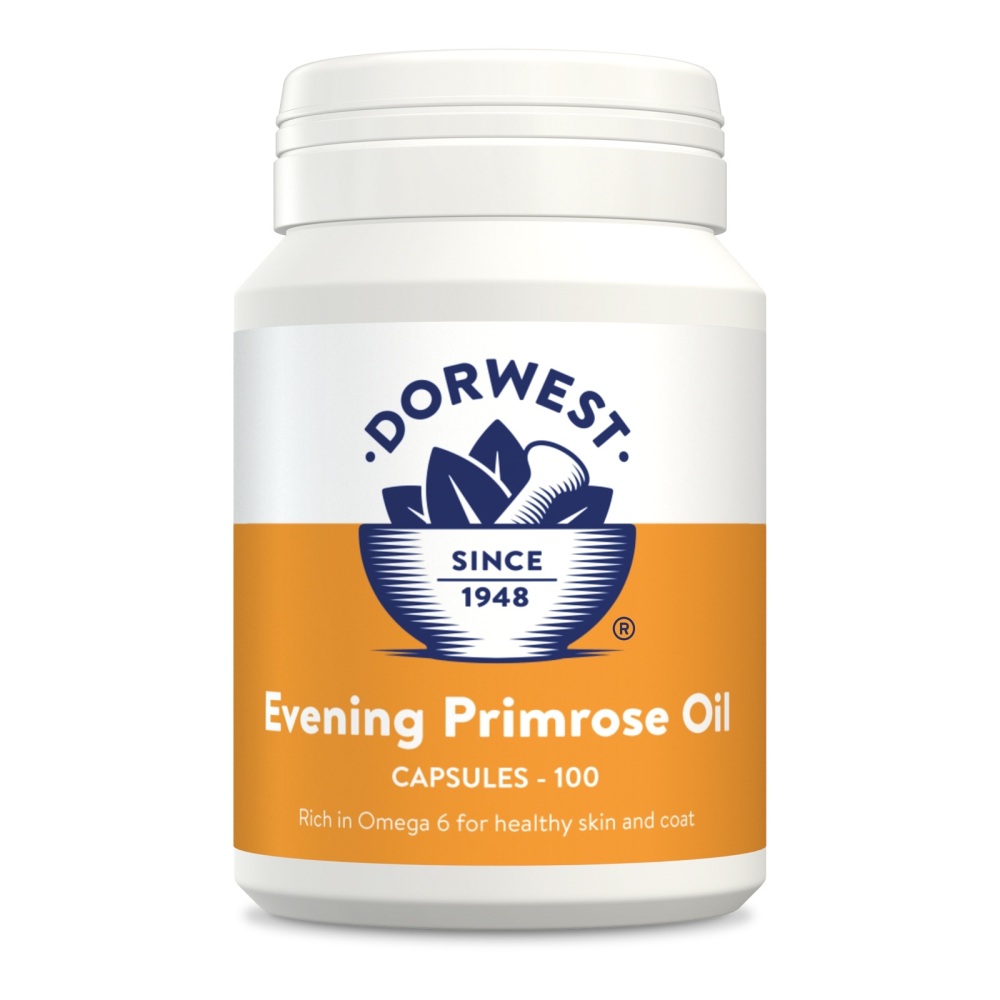 Evening Primrose Oil Capsules for Dogs & Cats - 100 capsules