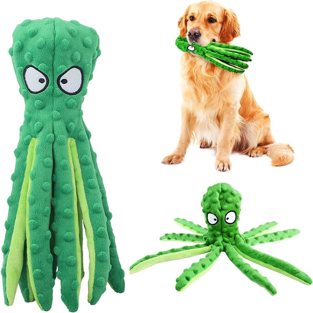Octopus Dog Toy x 1 - Green