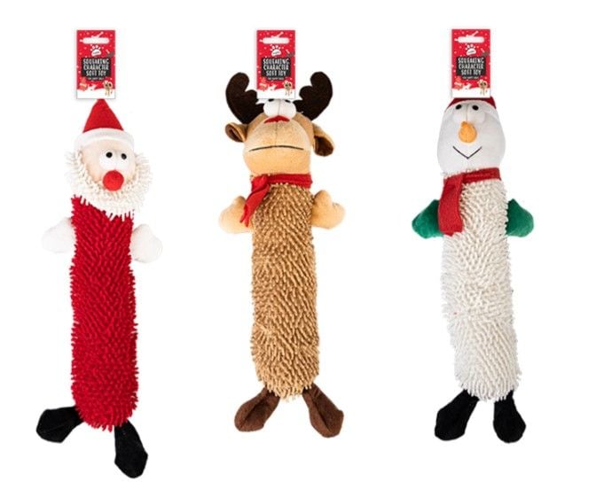 Christmas Snowmen Pet Squeaking Soft Toy