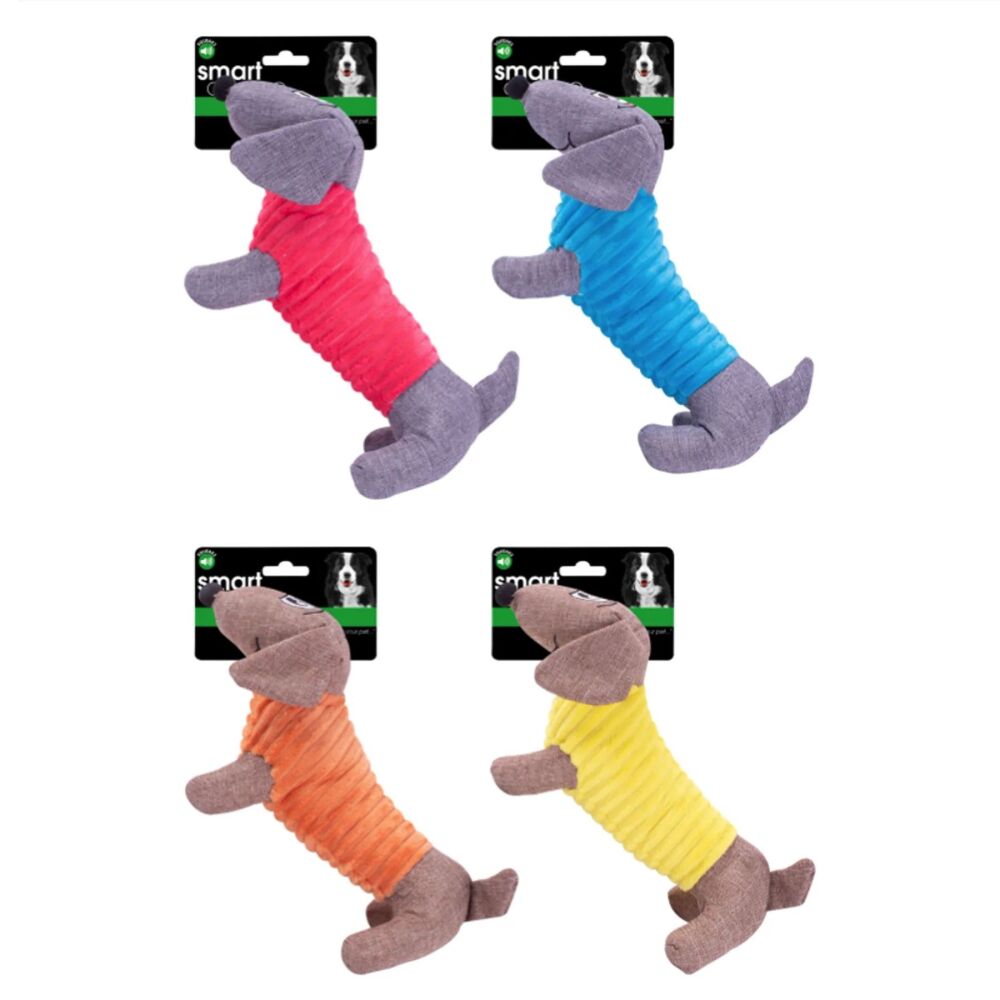 Smart Choice Plush Dachshund Dog Toy With Squeak x 1