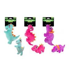 Smart Choice Squeaky Plush Dinosaur Dog Toy x 1