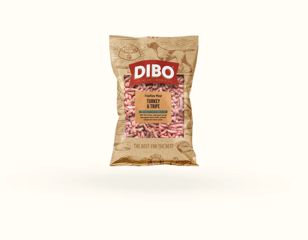 DIBO Free Flow Mince Turkey & Tripe 1kg - 10% Bone (Not a Complete)
