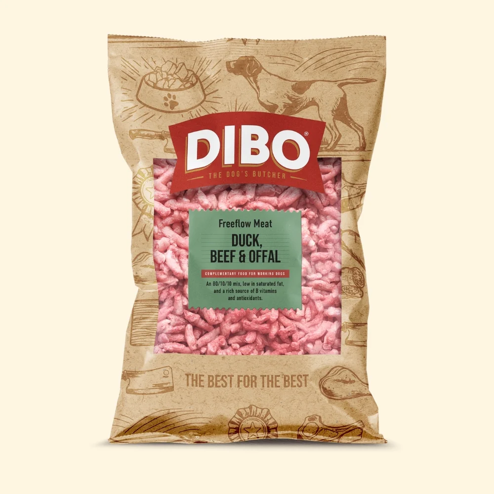 DIBO Free Flow Mince Duck, Beef & Offal - 1kg