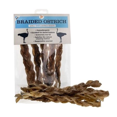 JR Pets Braided Ostrich Pack of 5