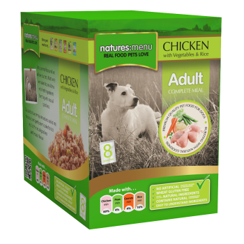 Natures Menu Dog Food Pouch Chicken with Vegetables & Rice 8x300g