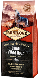 Carnilove Lamb & Wild Boar Grain Free Dog Food 1.5kg