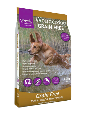 Sneyds Wonderdog Grain Free Beef & Sweet Potato 15kg