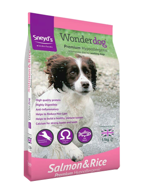 Sneyds Wonderdog Premium Hypoallergenic Salmon & Rice 15kg
