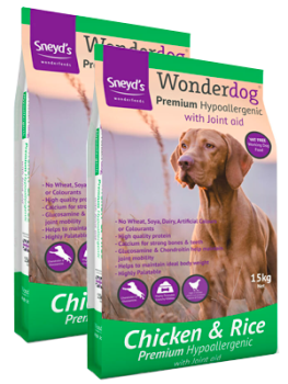 2 x Sneyds Wonderdog Premium 15kg Complete Dog Food 
